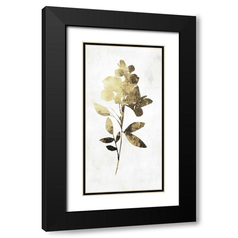 Gold Botanical I Black Modern Wood Framed Art Print with Double Matting by Jensen, Asia