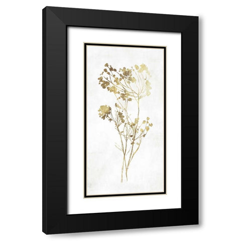 Gold Botanical II Black Modern Wood Framed Art Print with Double Matting by Jensen, Asia