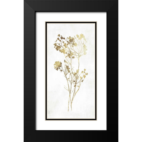 Gold Botanical II Black Modern Wood Framed Art Print with Double Matting by Jensen, Asia