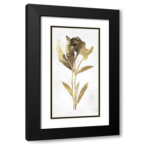Gold Botanical III Black Modern Wood Framed Art Print with Double Matting by Jensen, Asia