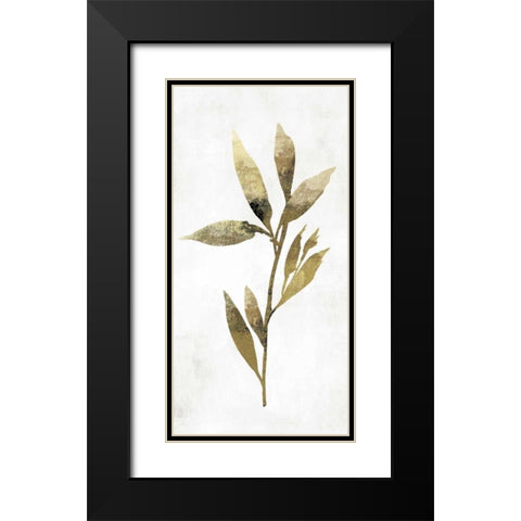 Gold Botanical IV Black Modern Wood Framed Art Print with Double Matting by Jensen, Asia