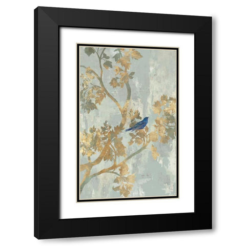 Blue Bird Black Modern Wood Framed Art Print with Double Matting by Jensen, Asia