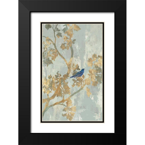 Blue Bird Black Modern Wood Framed Art Print with Double Matting by Jensen, Asia