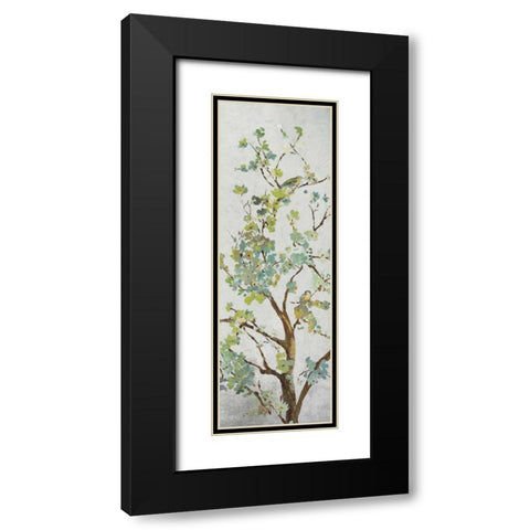 Sage Branch I Black Modern Wood Framed Art Print with Double Matting by Jensen, Asia