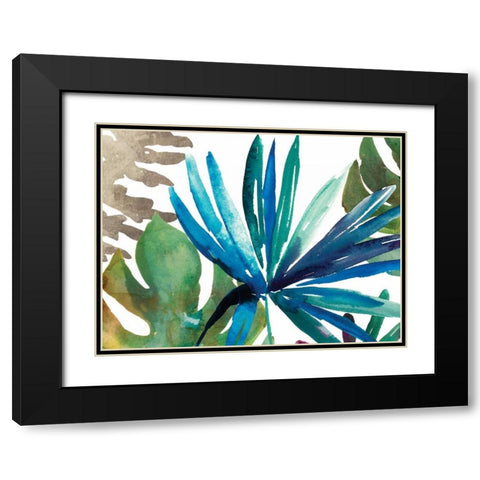 Tropic Sway I Black Modern Wood Framed Art Print with Double Matting by Jensen, Asia