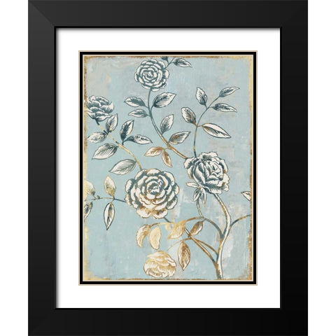 Pale Damask II Black Modern Wood Framed Art Print with Double Matting by Jensen, Asia