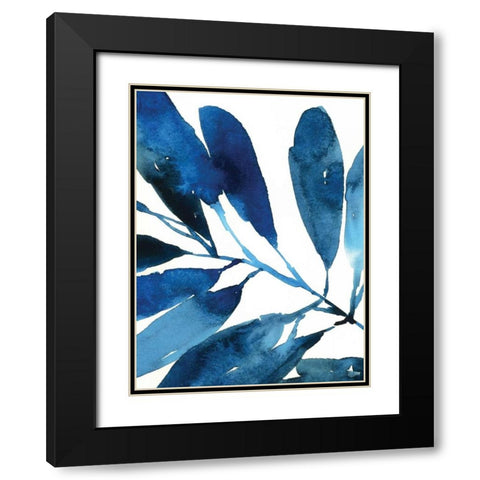 Sapphire Stems I Black Modern Wood Framed Art Print with Double Matting by Jensen, Asia