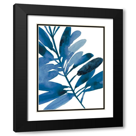 Sapphire Stems III Black Modern Wood Framed Art Print with Double Matting by Jensen, Asia