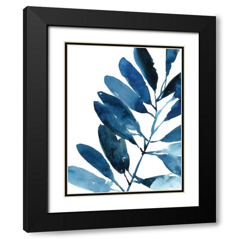 Sapphire Stems IV Black Modern Wood Framed Art Print with Double Matting by Jensen, Asia