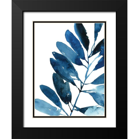 Sapphire Stems IV Black Modern Wood Framed Art Print with Double Matting by Jensen, Asia