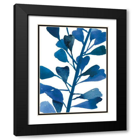Sapphire Stems VI Black Modern Wood Framed Art Print with Double Matting by Jensen, Asia