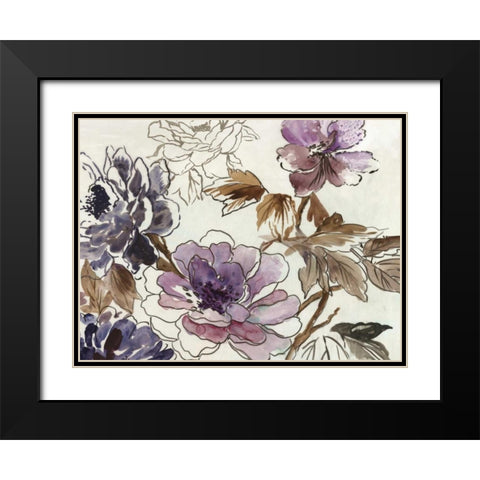Japanese Garden II Plum Version Black Modern Wood Framed Art Print with Double Matting by Jensen, Asia