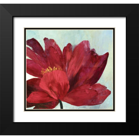 Passionate Flower Black Modern Wood Framed Art Print with Double Matting by Jensen, Asia