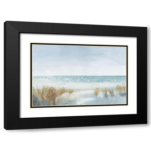 Soft Beach Black Modern Wood Framed Art Print with Double Matting by Jensen, Asia