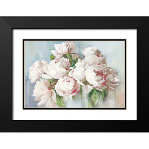 June Flowers  Black Modern Wood Framed Art Print with Double Matting by Jensen, Asia