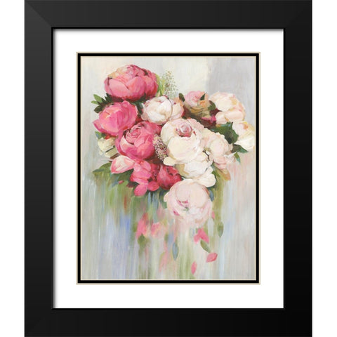 Fading Roses Black Modern Wood Framed Art Print with Double Matting by Jensen, Asia