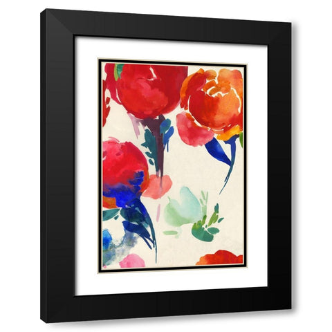 Fresh Spring Florals I  Black Modern Wood Framed Art Print with Double Matting by Jensen, Asia