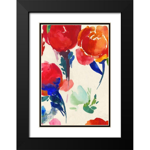 Fresh Spring Florals I  Black Modern Wood Framed Art Print with Double Matting by Jensen, Asia