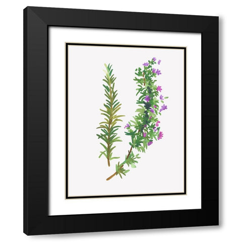 Wild Rosemary Black Modern Wood Framed Art Print with Double Matting by Jensen, Asia