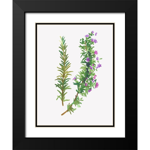 Wild Rosemary Black Modern Wood Framed Art Print with Double Matting by Jensen, Asia