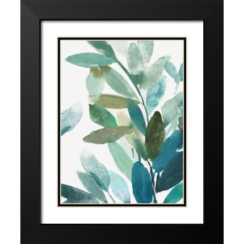 Chant of the Leaves II Black Modern Wood Framed Art Print with Double Matting by Jensen, Asia