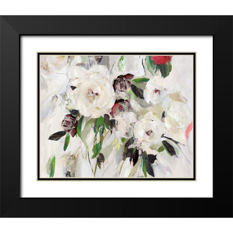 Floral Jewels Black Modern Wood Framed Art Print with Double Matting by Jensen, Asia