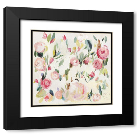 Roses Renaissance Black Modern Wood Framed Art Print with Double Matting by Jensen, Asia