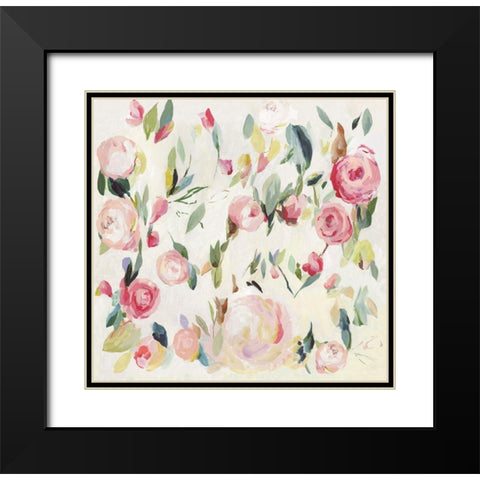 Roses Renaissance Black Modern Wood Framed Art Print with Double Matting by Jensen, Asia
