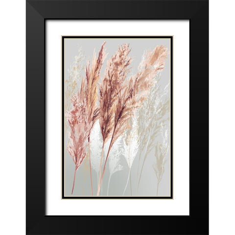 Blushing Pomp Grass I  Black Modern Wood Framed Art Print with Double Matting by Jensen, Asia