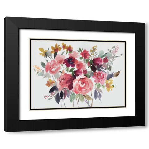 Blushing Garden  Black Modern Wood Framed Art Print with Double Matting by Jensen, Asia