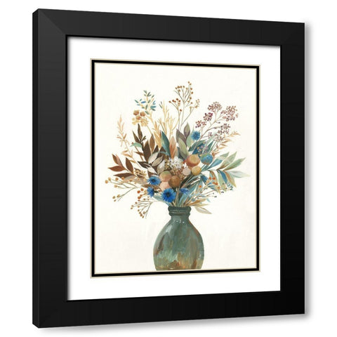 Fall Wild Flowers II Black Modern Wood Framed Art Print with Double Matting by Jensen, Asia