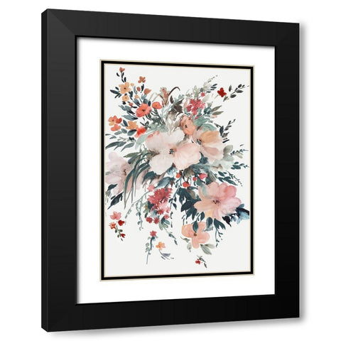 Farmhouse Florals I  Black Modern Wood Framed Art Print with Double Matting by Jensen, Asia