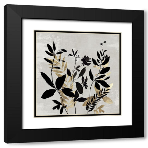 Botanical Gold I  Black Modern Wood Framed Art Print with Double Matting by Jensen, Asia