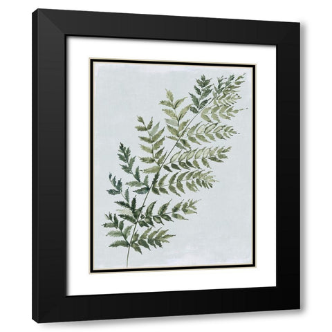 Green Fern I  Black Modern Wood Framed Art Print with Double Matting by Jensen, Asia