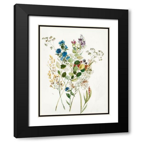 Delicate Flowers I Black Modern Wood Framed Art Print with Double Matting by Jensen, Asia