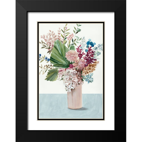 Summer Blush Black Modern Wood Framed Art Print with Double Matting by Jensen, Asia