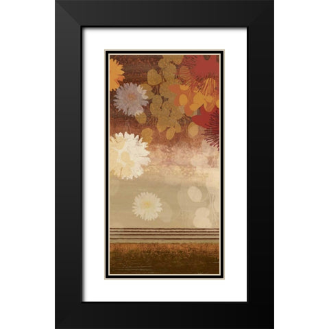 Flora Black Modern Wood Framed Art Print with Double Matting by Jensen, Asia