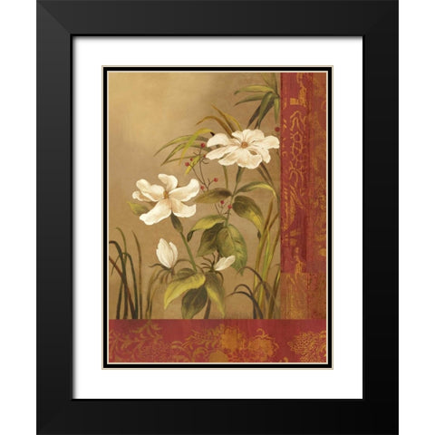 Spice Route II Black Modern Wood Framed Art Print with Double Matting by Jensen, Asia