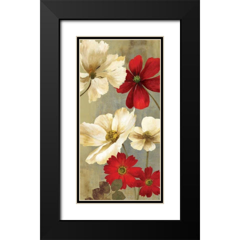 Springerle Florals I Black Modern Wood Framed Art Print with Double Matting by Jensen, Asia
