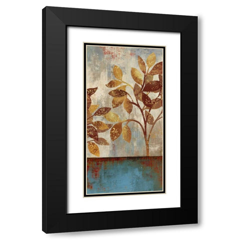 Bronze Leaves I Black Modern Wood Framed Art Print with Double Matting by Jensen, Asia