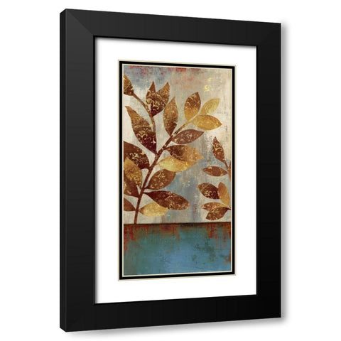 Bronze leaves II Black Modern Wood Framed Art Print with Double Matting by Jensen, Asia