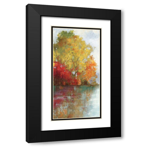 Forest Reflection II Black Modern Wood Framed Art Print with Double Matting by Jensen, Asia