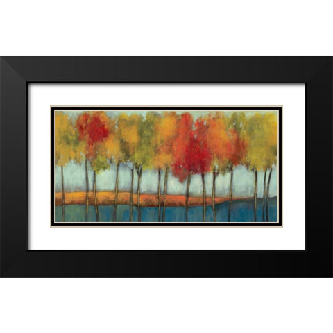 Lollipop Trees Black Modern Wood Framed Art Print with Double Matting by Jensen, Asia