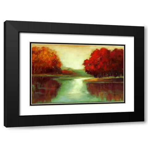 Vanilla Sky Black Modern Wood Framed Art Print with Double Matting by Jensen, Asia