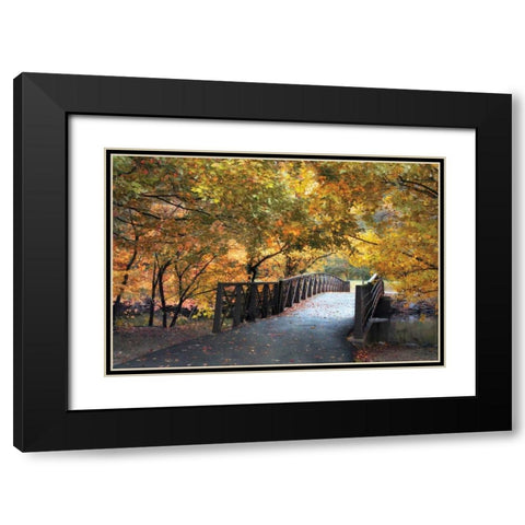 Autumn Overpass Black Modern Wood Framed Art Print with Double Matting by Jenney, Jessica