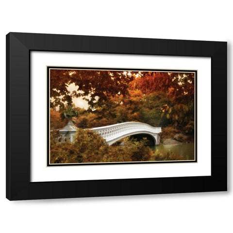Bow Bridge Black Modern Wood Framed Art Print with Double Matting by Jenney, Jessica
