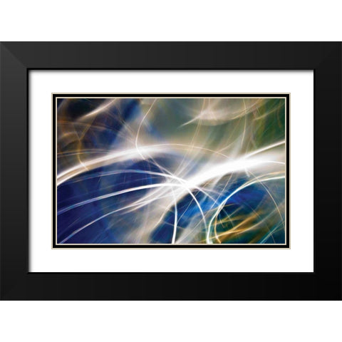 Moon Beam Black Modern Wood Framed Art Print with Double Matting by Gemignani, Joe