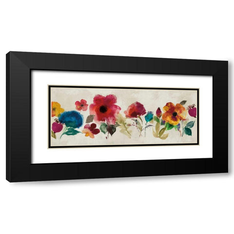Floral Dance II - Mini Black Modern Wood Framed Art Print with Double Matting by Jensen, Asia
