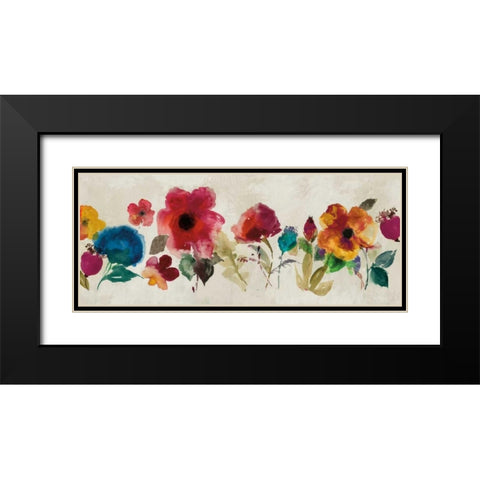 Floral Dance II - Mini Black Modern Wood Framed Art Print with Double Matting by Jensen, Asia