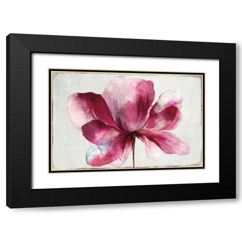 Lilya Red Black Modern Wood Framed Art Print with Double Matting by Jensen, Asia